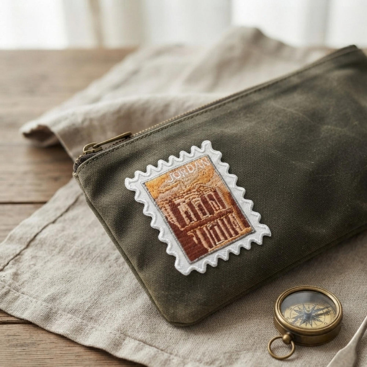 Petra Jordan Patch – 2 X 2 Iron On Stamp Souvenir Patches For Travel Accessories