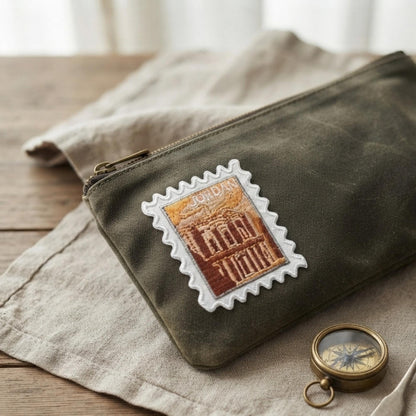 Petra Jordan Patch – 2 X 2 Iron On Stamp Souvenir Patches For Travel Accessories