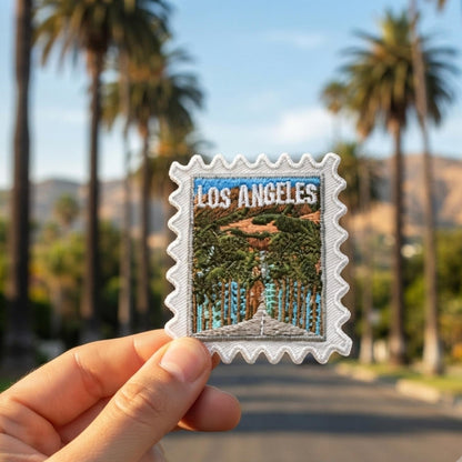 Los Angeles Travel Patch – Palm Tree Outdoor Iron On Souvenir Pins Gift