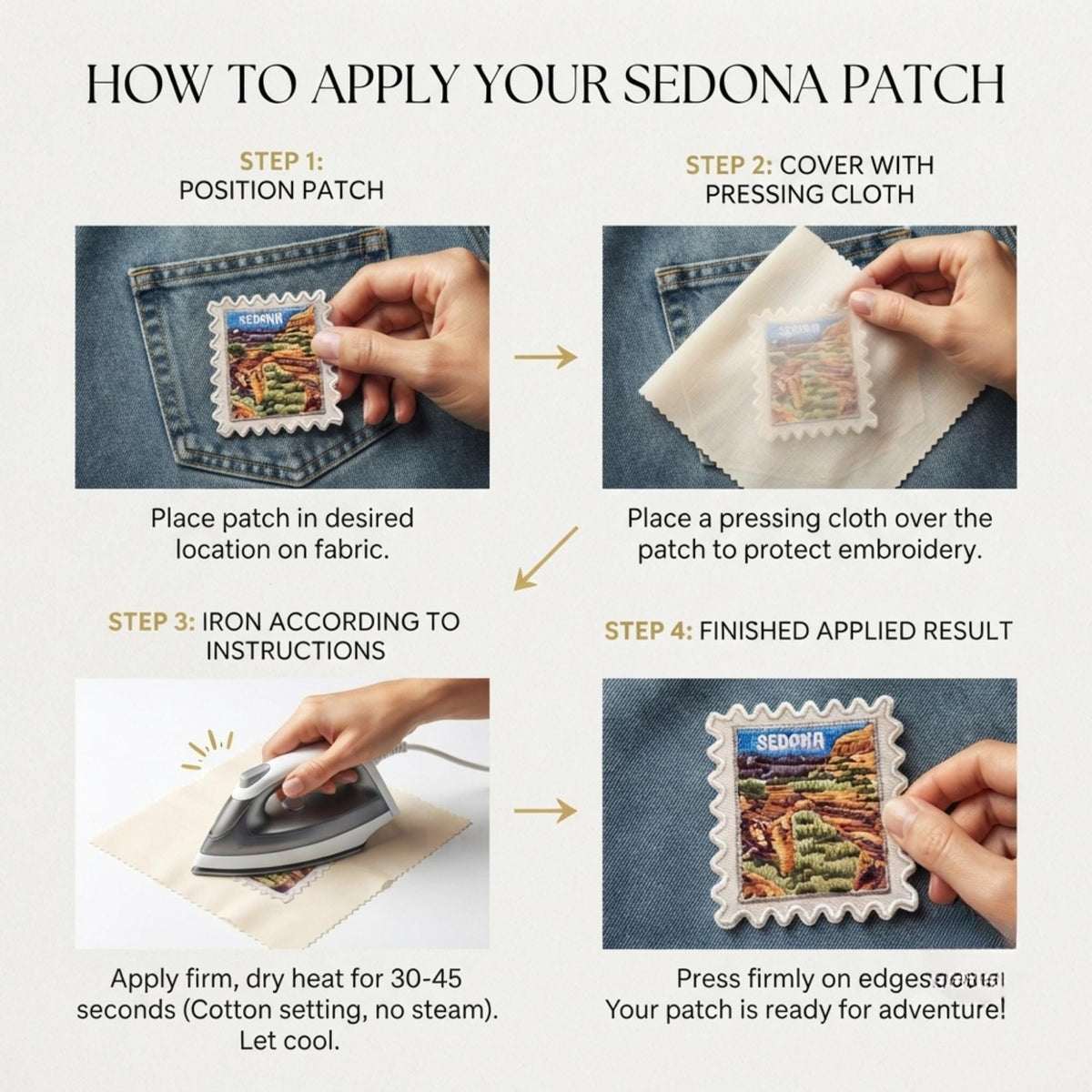 Sedona Arizona Patch – Travel Iron On Souvenir Pin Collector Travel Accessories