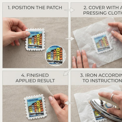 Denmark Europe Patch – 2 X 2 Travel Iron On Souvenir Patches For Travel Gift