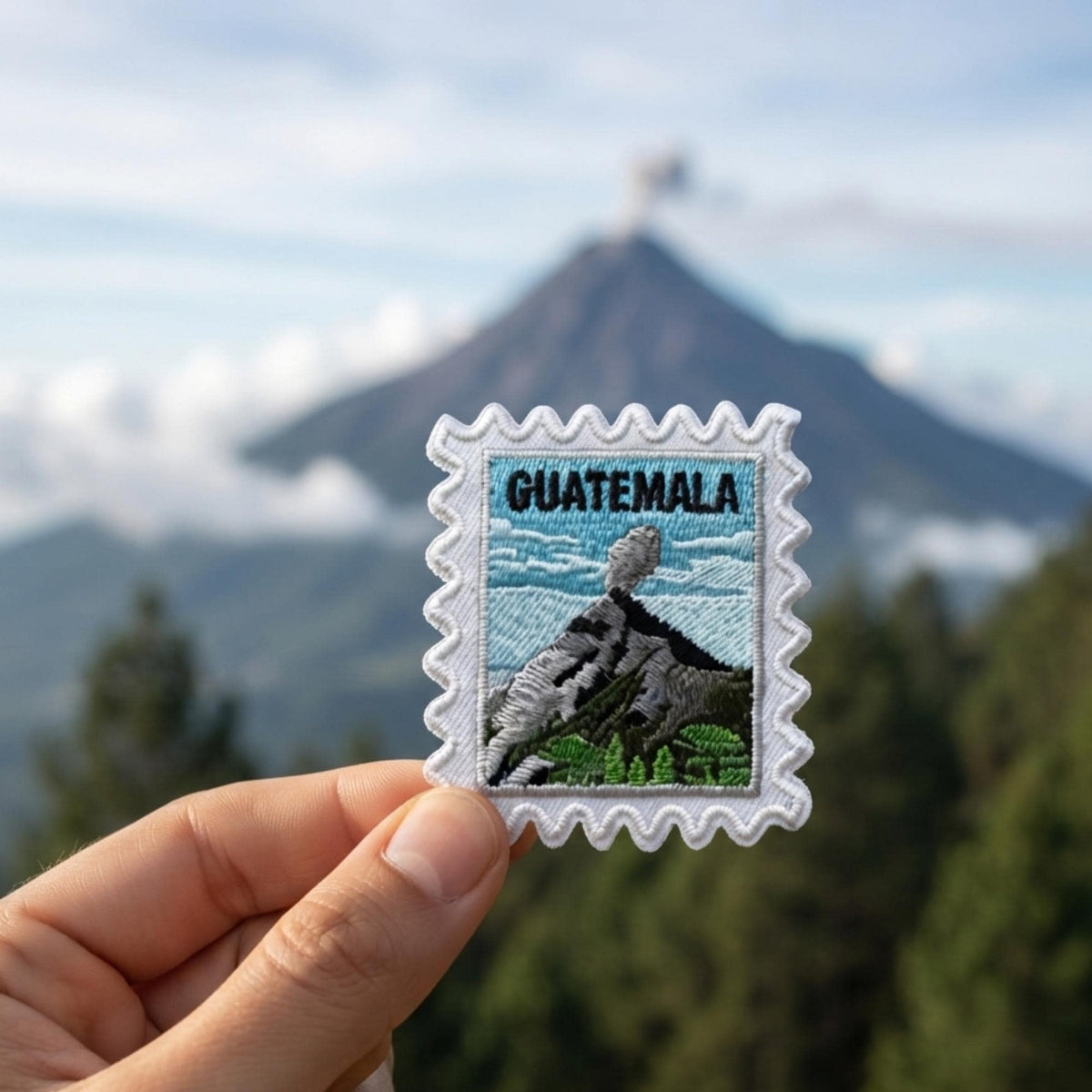 Travel Guatemala Patch – Volcano Souvenir 2 X 2 Iron On Applique