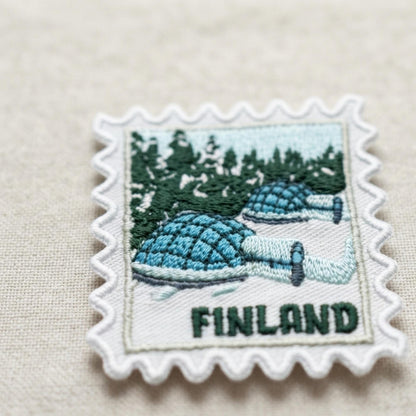 Finland Travel Patch – Igloo Iron On Souvenir 2 X 2 Applique Gift