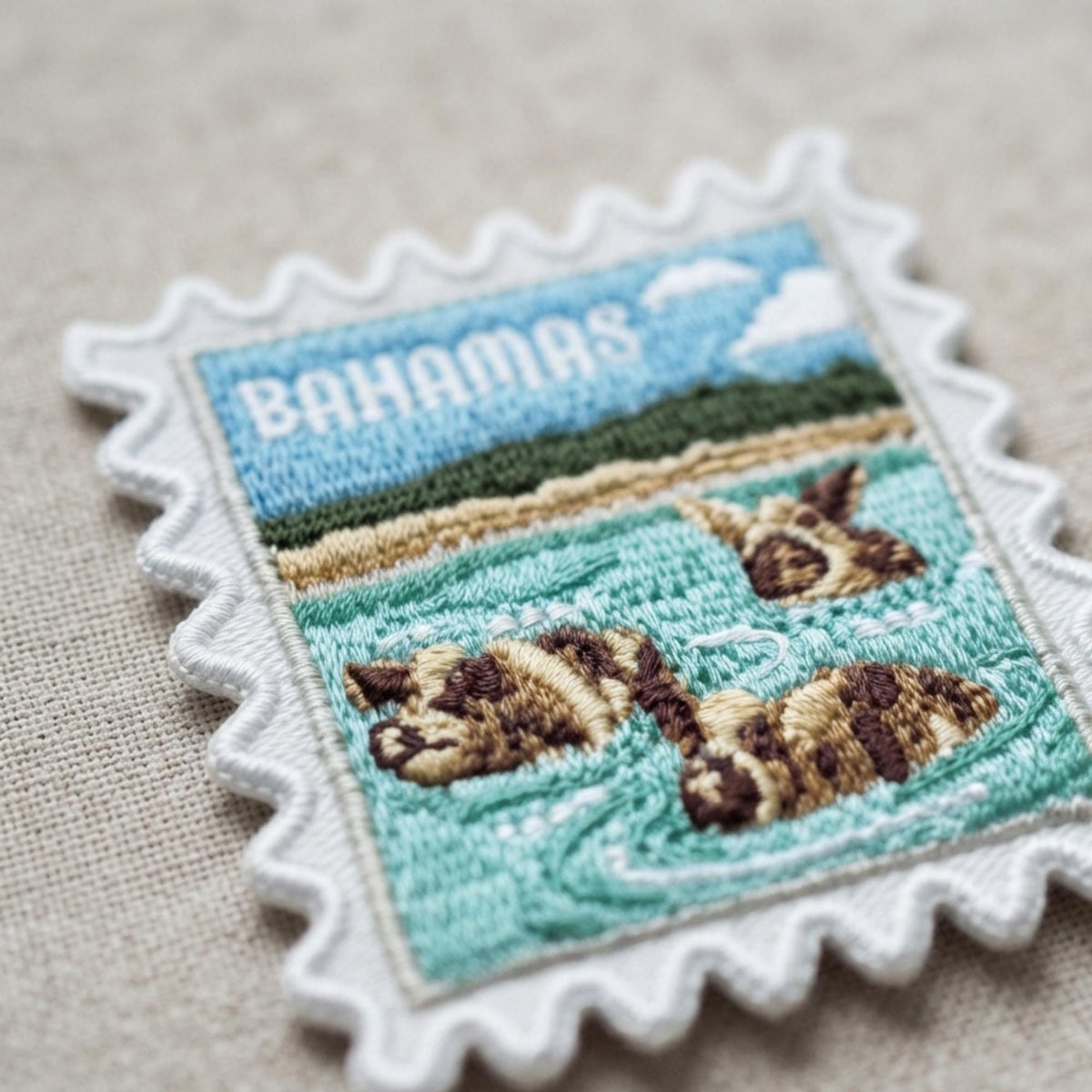 Bahamas Travel Patch – 2 X 2 Iron On Souvenir Pin Collector