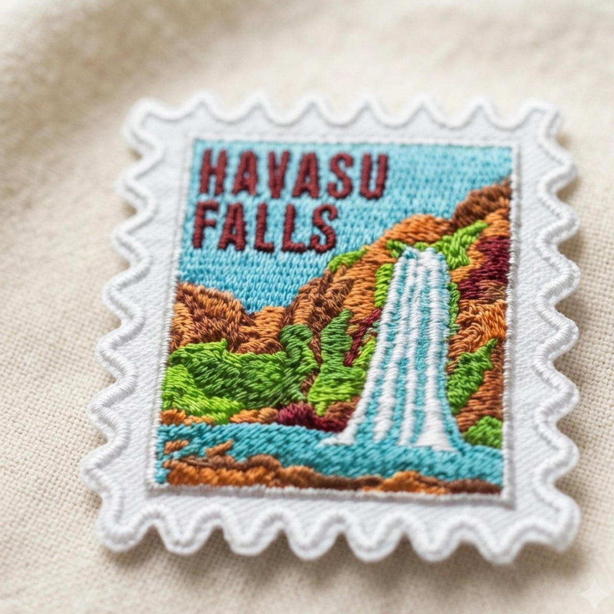 Havasu Falls Travel Patch – Hiking Souvenir Iron On 2 X 2 Arizona Applique Gift