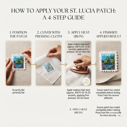 St. Lucia Travel Patch – 2 X 2 Iron On Souvenir Travel Patches Pin Collector