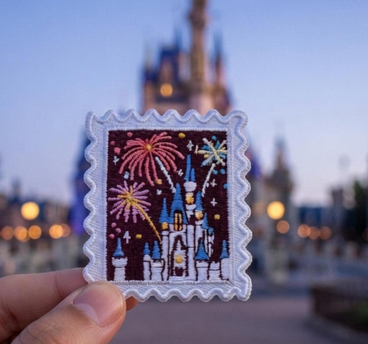 Disney Iron On Patch – 2 X 2 Disneyland Castle Pins Collector