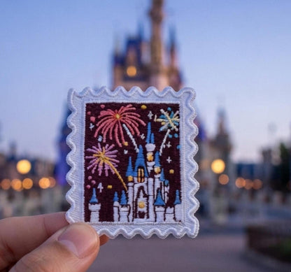 Disney Iron On Patch – 2 X 2 Disneyland Castle Pins Collector